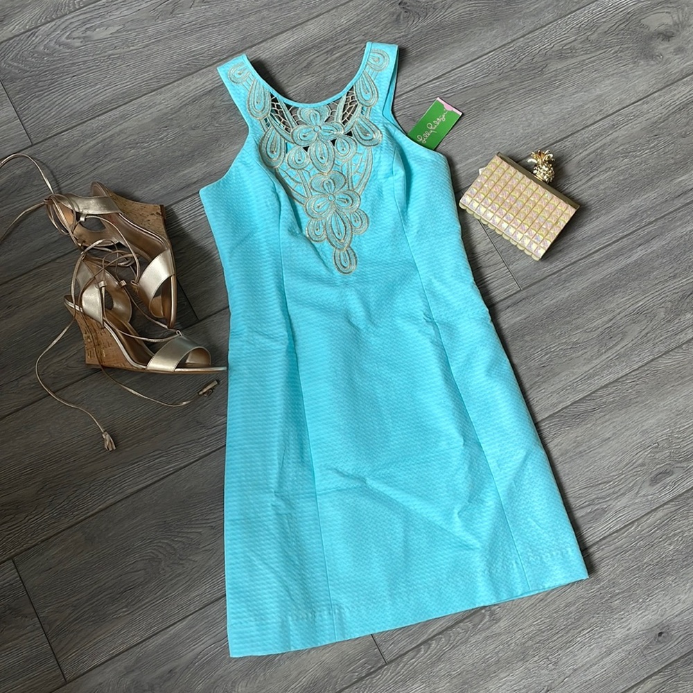 NWT Lilly Pulitzer Largo Shift Dress Breakwater Blue Size 00